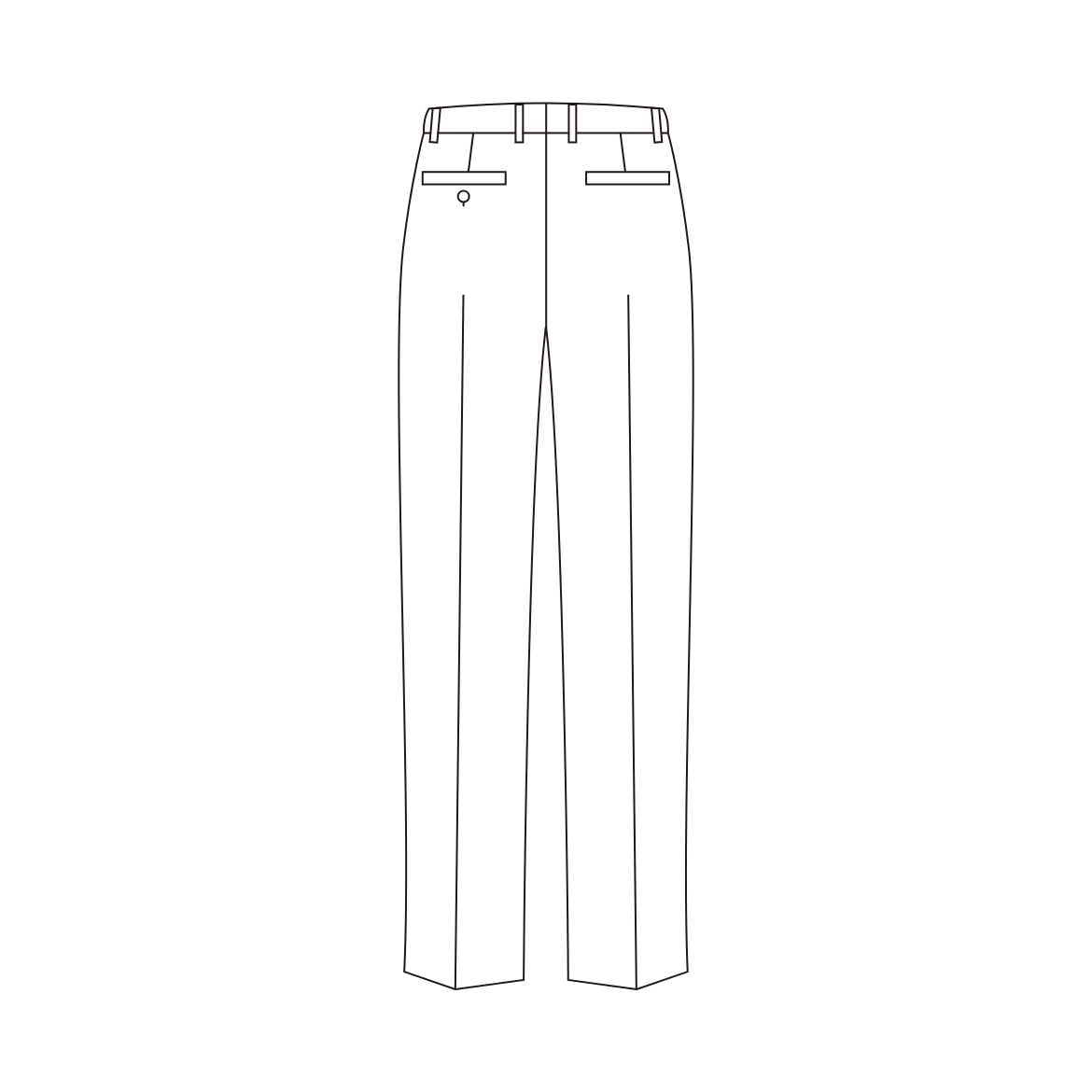 パンツ（バック）の各部名称